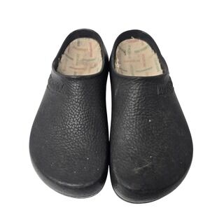 Birkenstock Men's Sz 9 Profi Birki Clogs Black Slip On Slip Resistant Work Shoes